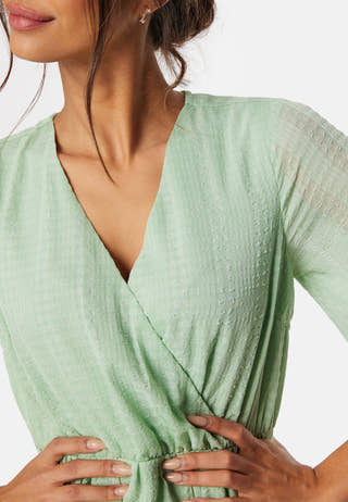 Butterfly Sleeve Flounce Dress