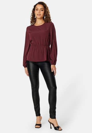 Ellen L/S Peplum Top