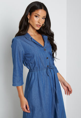 Esran 3/4 Mid Calf Dress