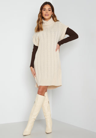 Fara Roll Neck Cable Vest