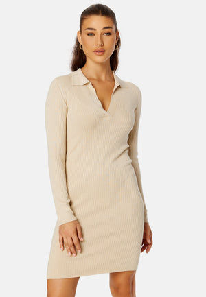Plum L/S Polo Dress