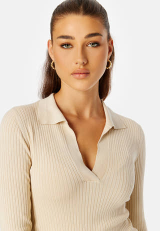 Plum L/S Polo Dress