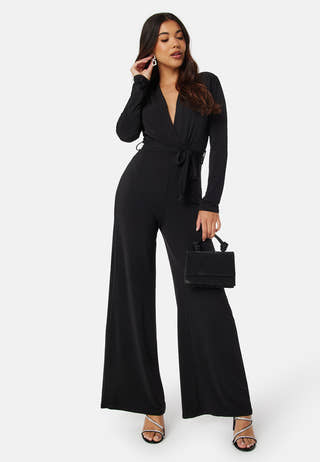Deep V Wide Leg Jumpsuit