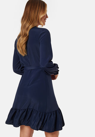 Frilly Wrap Mini Dress