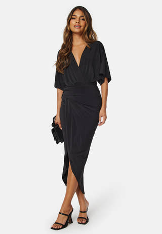 Kimono Sleeve Rouch Dress