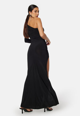 Long Sleeve One Shoulder Maxi Dress