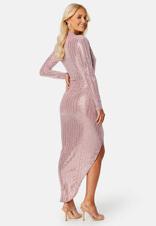 Sequin Rouch Maxi Dress