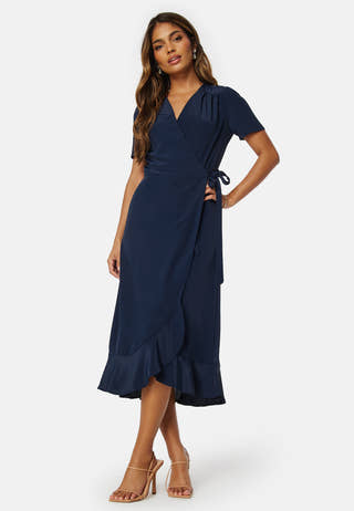 Short Sleeve Wrap Dress