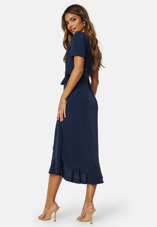 Short Sleeve Wrap Dress