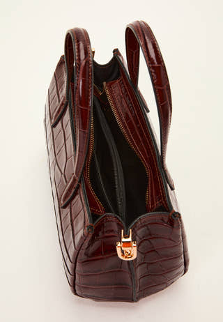 Ancona Glossy Croco Bag