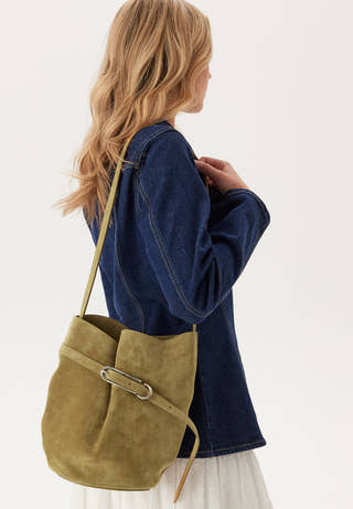 Belted Bucket Bag