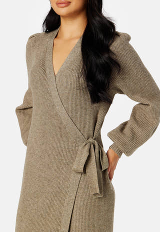 Amelia L/S Knit Wrap Dress