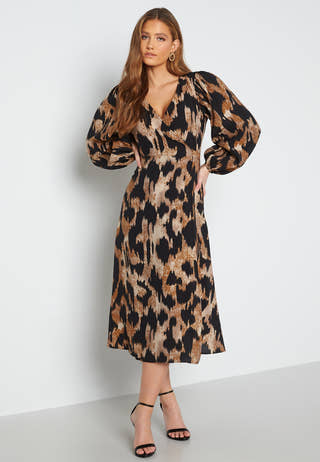 Leonora Wrap Midi Dress