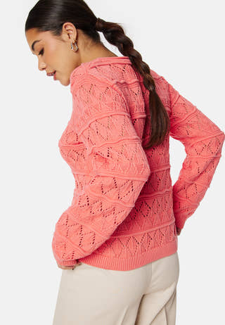 Liva L/S O-Neck Knit Pullover