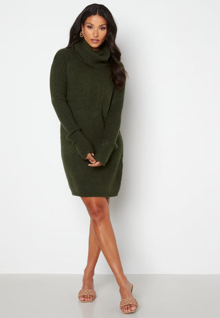 Nonsia rib L/S rollneck dress