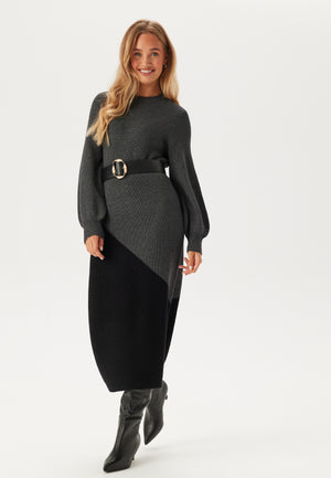 Objditte Re L/S Knit Midi Dress