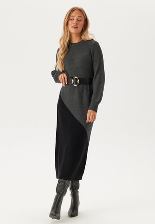 Objditte Re L/S Knit Midi Dress