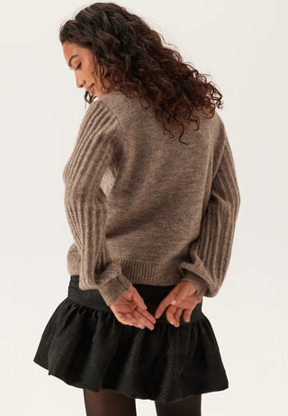 Objflora Re Ls Strikket Cardigan med Knapper
