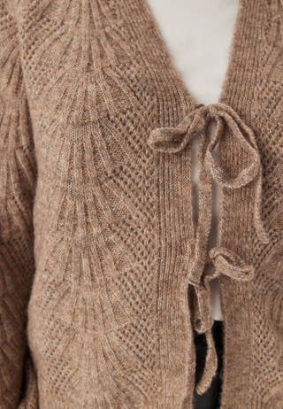 Objflora Re L/S KNIT CARDIGAN