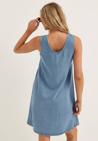 object-collectors-item-objframe-sl-short-denim-dress