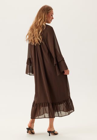 Objgina L/S RE V-NECK MIDI DRE