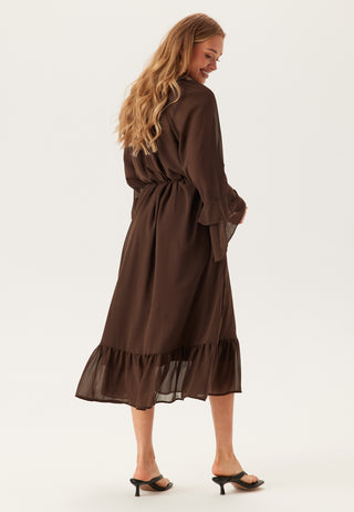 Objgina L/S RE V-NECK MIDI DRE