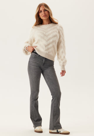 Objhollow L/S RE KNIT PULLOVER