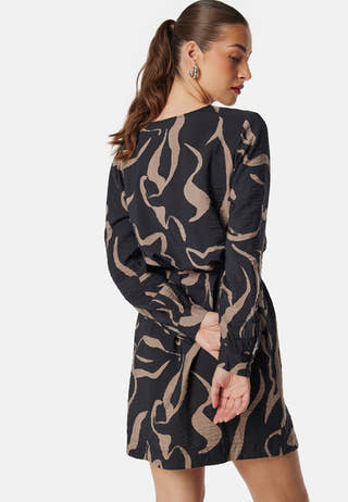 Objjacira L/S V-NECK SHORT DRESS