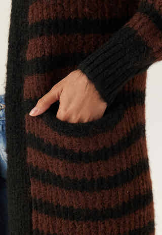 Objmilu Ls Lo Long Knit Cardig