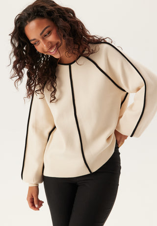Objreynard Long Sleeve Contrast Pullover