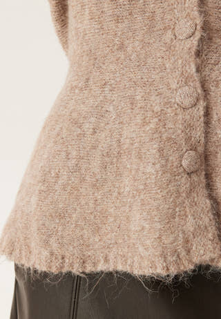 Objsaggia Re Ls Peplum Knit Cardigan