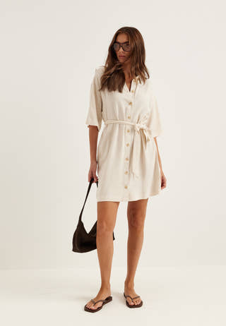 Objsanne 2/4 LO SHIRT DRESS NOOS