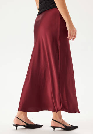 Objsateen Mw Ancle Skirt