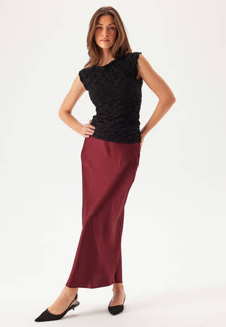 Objsateen Mw Ancle Skirt