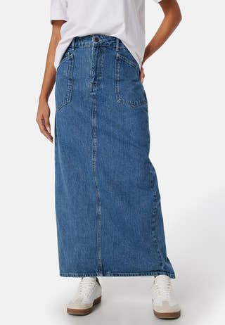 Objthylane long denim skirt
