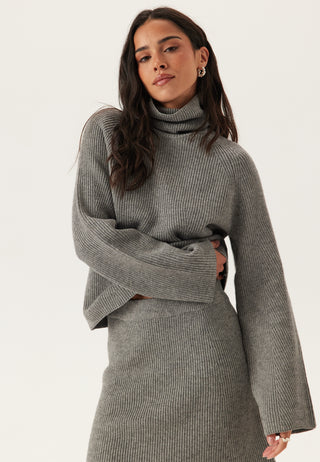 Objviola LS Lo Rollneck Knit