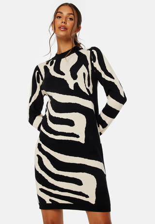 Ray L/S Knit Dress AOP