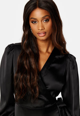 Objsateen Wrap Dress