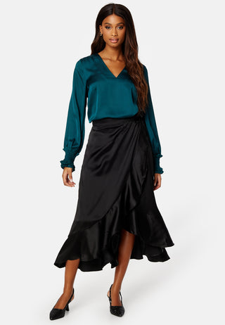 Sateen Wrap Skirt A Fair