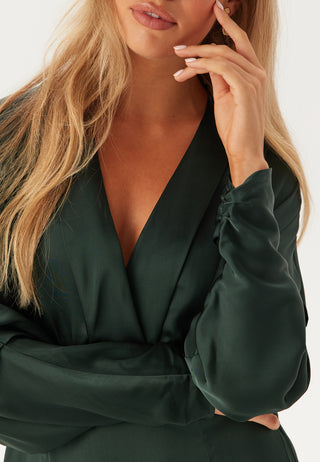 Vimarosa L/S V-NECK MIDI DRESS