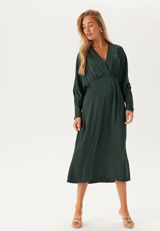 Vimarosa L/S V-NECK MIDI DRESS