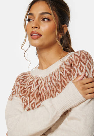 Alina LS JQ O-Neck Knit