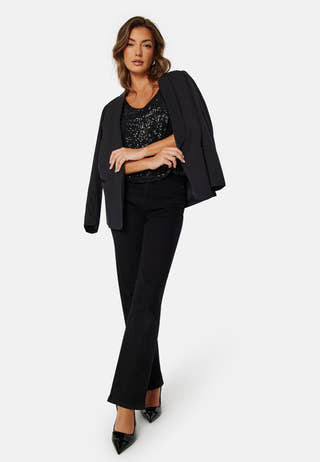 Ana V-Neck Sequine Top