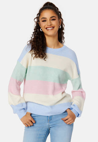 Atia L/S Stripe Pullover Knt