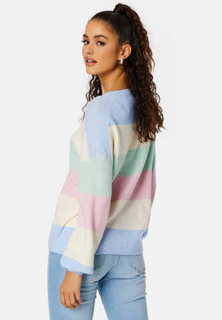 Atia L/S Stripe Pullover Knt