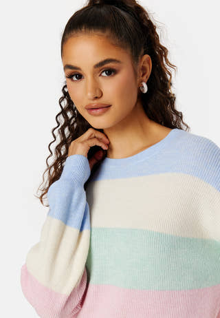 Atia L/S Stripe Pullover Knt