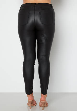 Punk Biker Coated Jeans