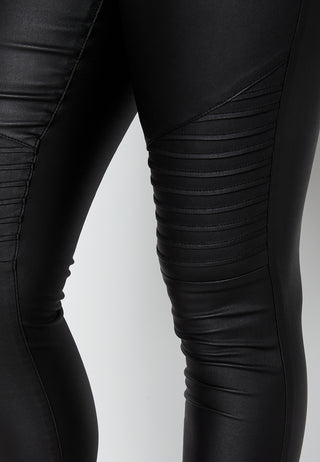 Punk Biker Coated Jeans
