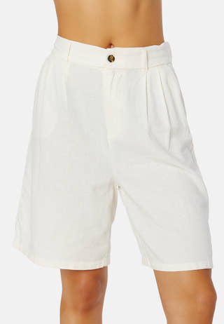 Caro HW Wide Linen Blend Shorts