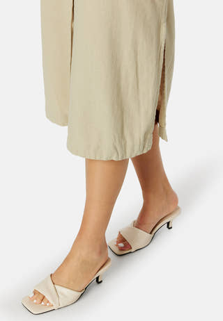 Caro LS Linen Blend Shirt Dress